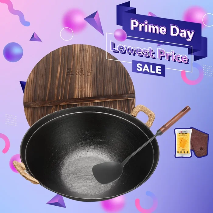 36CM Cast Iron Serving Pot + Iron Shovel Dutch Oven With Dual Handles