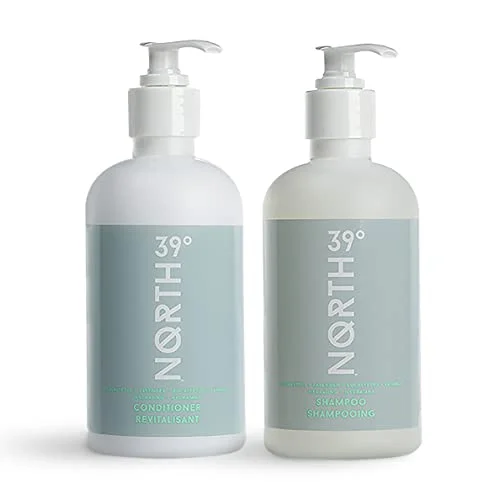39° North Shampoo & Conditioner Set – Eucalyptus & Lavender Scent – Courtyard by Marriott and Residence Inn Hotels – Cleansing & Moisturizing – All Natural – 8.5oz – Hair Care Set