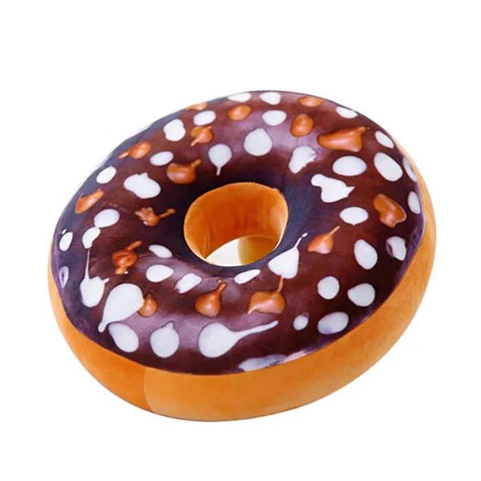 3D Digital Print Round Donut Throw Pillow