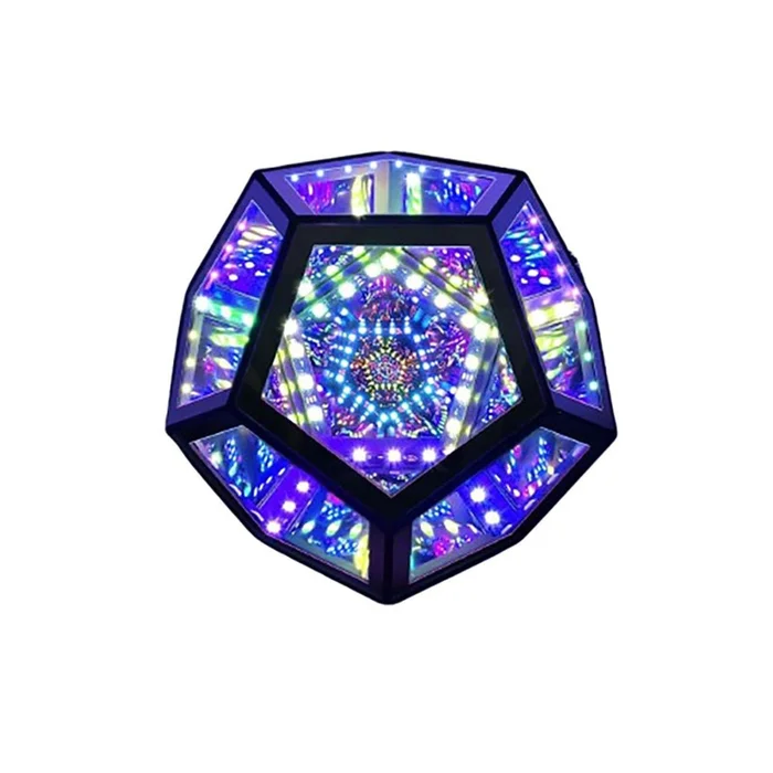 3D Dodecahedron Infinity Mirror Light (2-Pack)