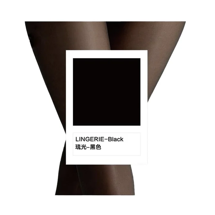 3D Shiny Sexy Ultra-Thin Stockings (Elastic & Smooth Version) – Seamless open crotch – M Size [155~178cm] – Black – 1 P