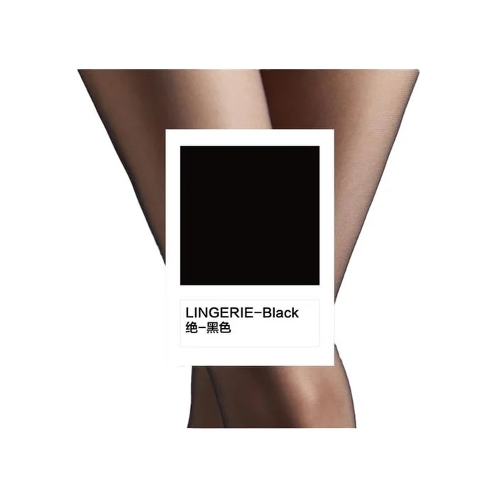 3D Transparent Ultra-Thin Base Silk Stockings M Size [155cm~175cm] Black Color 1 Pair