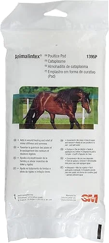 3M Animalintex Hoof & Wound Poultice Pad, 8′ x 16′ – Hot/Cold Veterinary Dressing for Horses