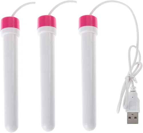 3Pcs 37.5℃ Easy USB Heating Stick Warmer Space Heating Rod Warm Heater 5.2 inch Length,Charged in Computer/Powerbank,USA Shipping