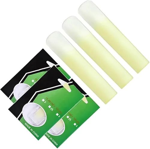 3PCS Clarinet Reeds Lightweight 1.5/2.0/2.5 Clarinet Accessories Resin Reeds, Type 3