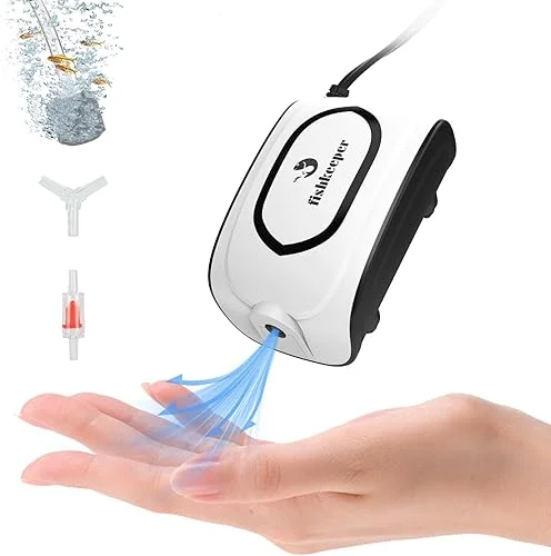 3W / 5W Aquarium Air Pump, 50GPH / 95GPH Adjustable Powerful Fish Tank Air Pump, Quiet Fish Tank Oxygen Aerator Pump with Accessories for 1~160 Gallon Tanks