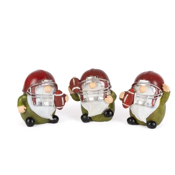4′ Assorted Resin Gnome Football Players