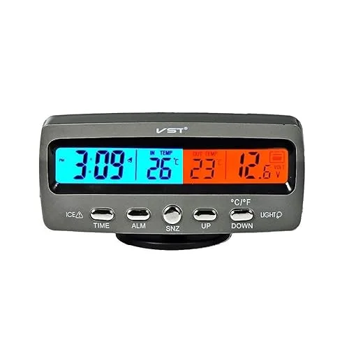 4 in 1 LED Digital Display Vehicle Car Kit Thermometer Voltmeter Clock 12V (1 PCS)