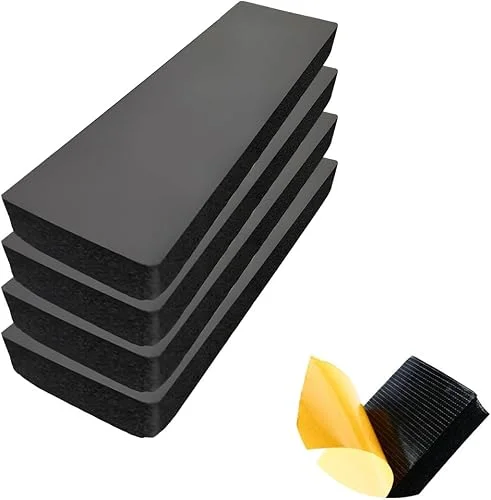 4 PCS Garage Wall Impact Foam, Self Adhesive Car Door Anti-Collision Bumper Guard Foam, NBR Cushioning Foams for Warehouse Parking Assist, Universal Car Accessories