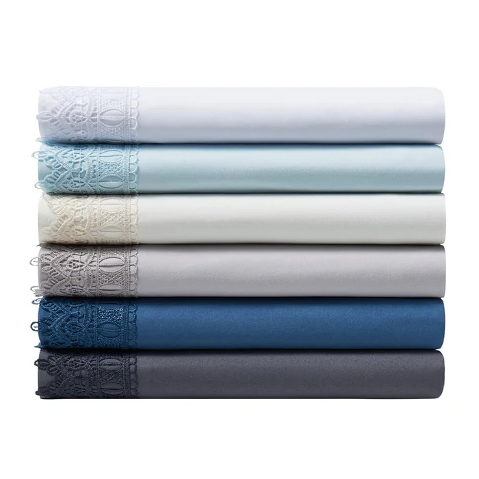 4-Piece Bamboo Comfort Lace Crochet Embroidery Sheet Set