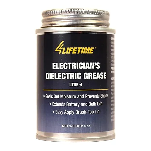 4LifetimeLines Dielectric Grease for Electrical Connectors – 4oz Brush Top Can, Mess Free Application, Dielectric Grease Automotive, Electric Grease for Optimal Performance