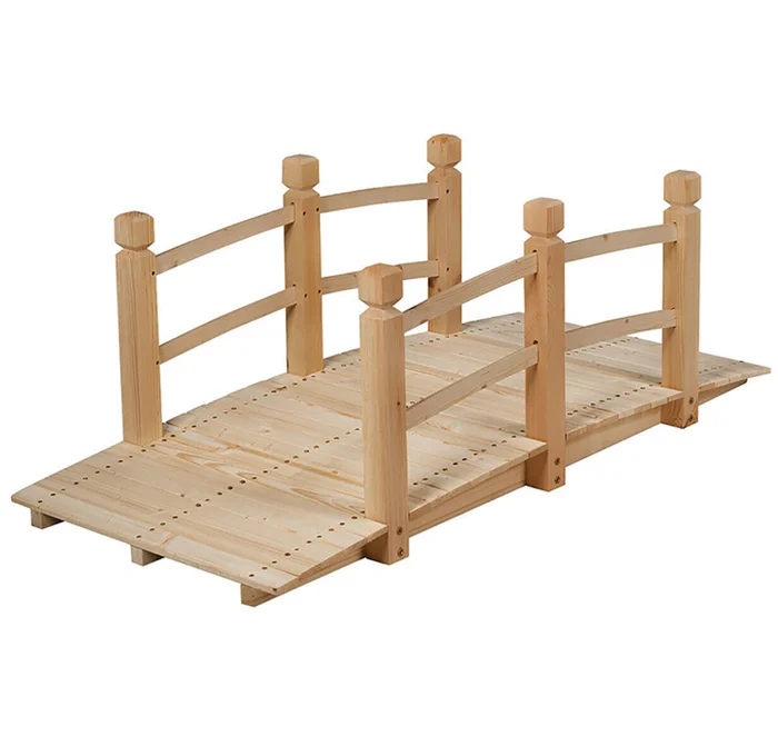 5-Foot Outdoor Wooden Garden Bridge