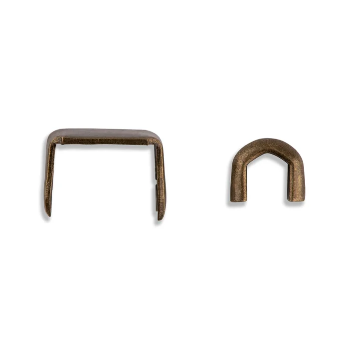 #5 Metallic Nylon Coil Zipper Top & Bottom Stops – 25 Sets – Antique Brass