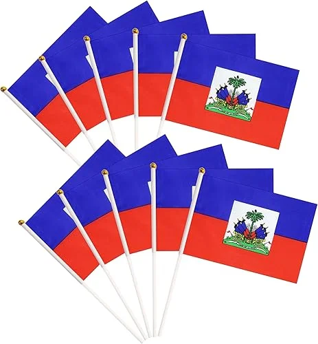 50 Pack Jamaica Jamaican Flags Small Mini Hand Held Jamaica Jamaican Flags on Stick Flags, Miniature National Country Flags,Party Decorations Supplies for Parades,International Festival
