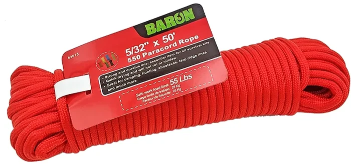 550 5/32 Inch X 50 Feet Blue Nylon Paracord – Durable And Versatile
