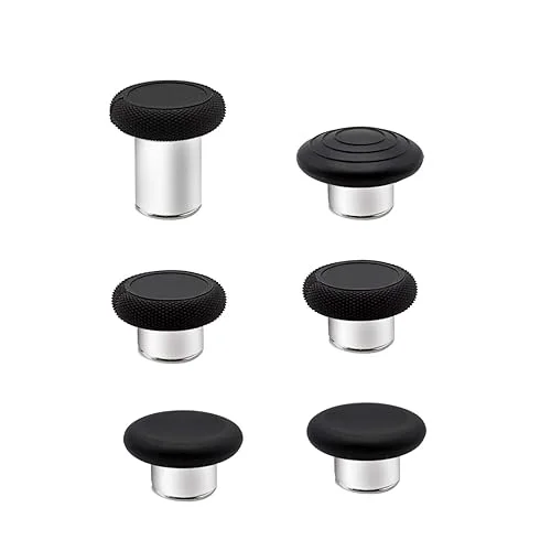 6 in 1 Swap Thumbsticks, Replacement Magnetic Joysticks for Xbox One Elite Series 2 Controller (Black)