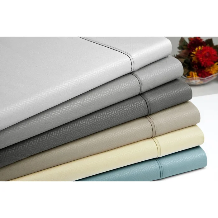 6-Piece Embossed Greek Key Meander Sheet Sets