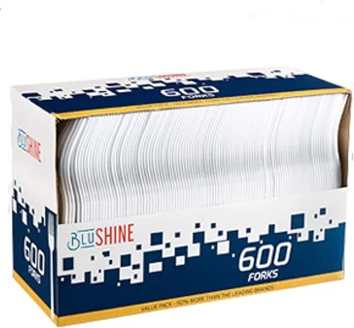 [600 Pack] White Disposable Plastic Forks – Practical Cutlery for Parties, Lunches, Picnics, and Long Trips – Great for Meals, Desserts, or Appetizers