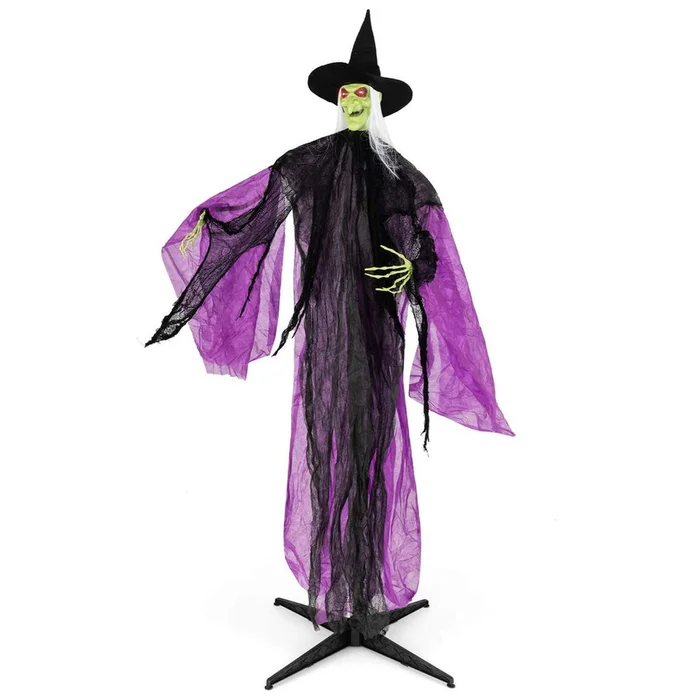 7.2 FT Halloween Animatronic Witch with Spooky Sounds