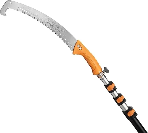 7-24 ft Manual Pole Saw for Tree Trimming // Telescopic Long Pole Tree Trimmer // Tree Trimming Saw with Extension Pole // The Ultimate Telescoping Palm Tree Pruner Long Pole Saw