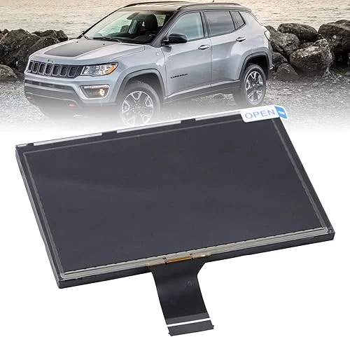 7′ uconnect Touch Screen Digitizer LCD Monitor Radio Navigation Compatible with Jeep Compass 2017 2018 2019 2020 Radio Navigation Replace # TDO-WXGA0700K00033-V2 TDO-WXGA0700K00057-V1