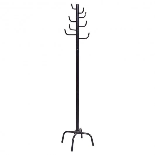 70″ Metal Coat Hat Rack Clothes Hooks Hanger