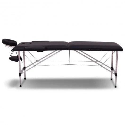 72″L Portable Massage Table w/ Free Carry Case-Black