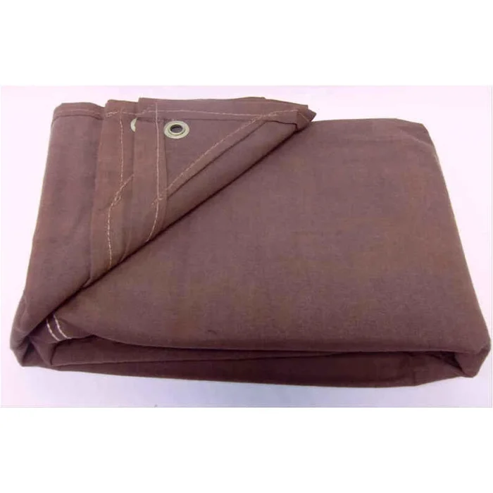 8 Ft. W X 10 Ft. L Heavy Duty Canvas Tarpaulin Brown