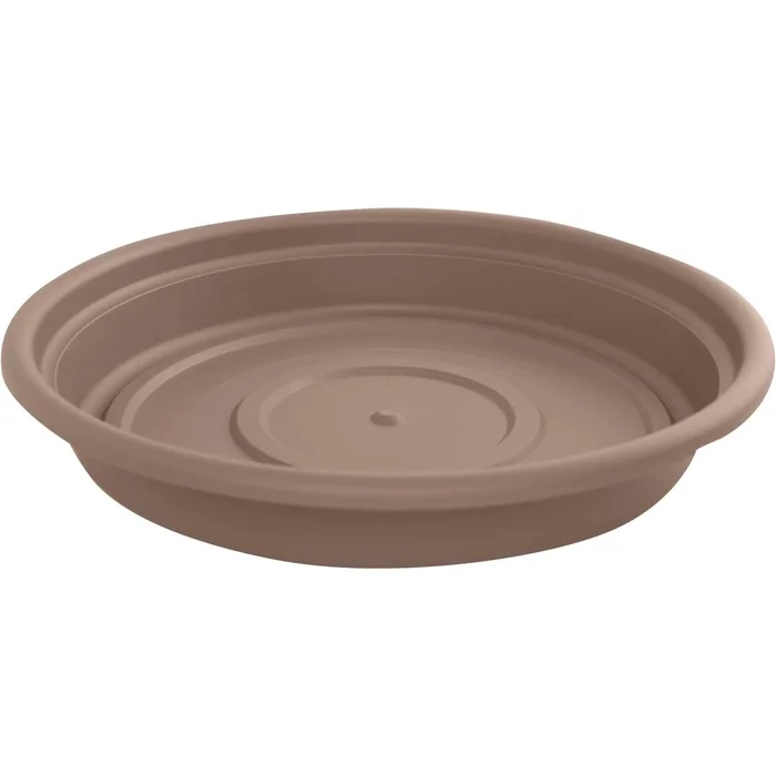 8 In. Chocolate Poly Classic Flower Pot Saucer
