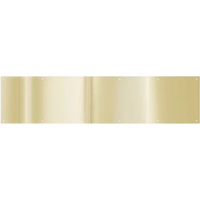 8 In. H X 34 In. L Bright Brass Aluminum Kickplate – Model N244-079