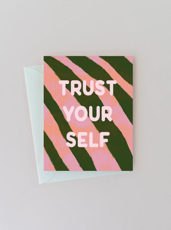 ‘Trust Yourself’ Note Card, Empowering Recycled Paper Greeting