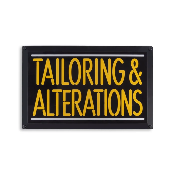 “Tailoring & Alterations” Slim LED Sign – 22″ x 14″ x 1/2″