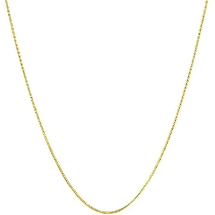 .925 Sterling Silver 18K Gold-Plated Italian-Made Octagon Mirror Snake Chain