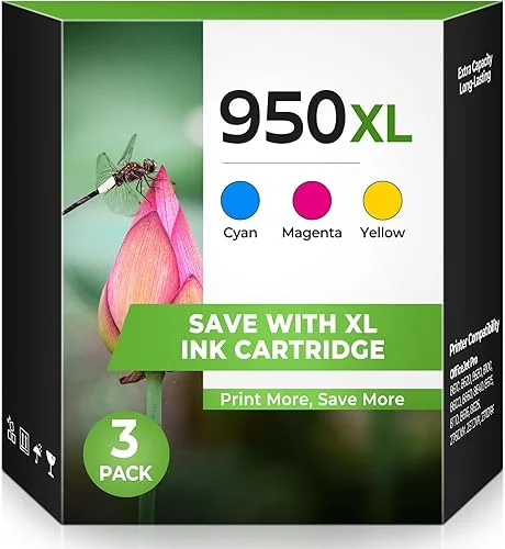 950XL 951XL Ink Cartridges OfficeJet Pro 8600 8610 8620 8630 Compatible for HP 950XL 951XL Ink Cartridges Combo Pack Replacement for Office Jet Pro 8600 8660 8640 8615 8110 276DW 251DW 271DW Printer