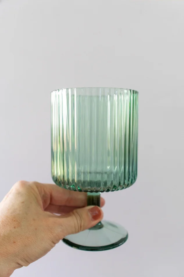 Acrylic Goblet in Green, 15oz