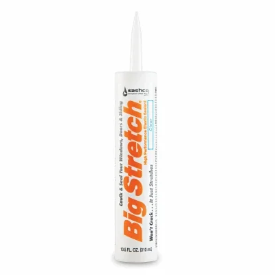 Acrylic Rubber Sealant, Clear, 10.5-oz.