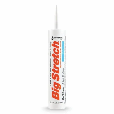 Acrylic Rubber Sealant, White, 10.5-oz.