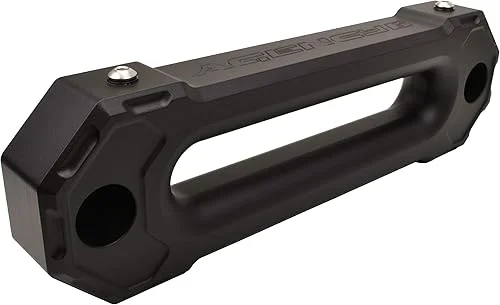 Agency 6 Hawse Fairlead – 1.5′ Thick (10′ Hole spacing) – Billet Aluminum Fairlead for Synthetic Winch Line, Stainless Hardware Included – Made in The USA (Black)