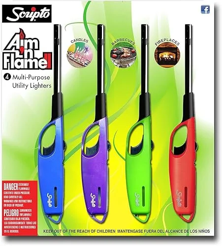 AIM 'N Flame Multi-Purpose Lighters, Pack of 4