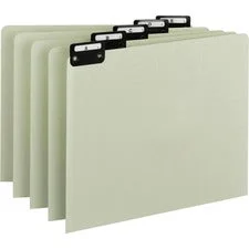 Alphabetic Top Tab Indexed File Guide Set, 1/5-cut Top Tab, A To Z, 8.5 X 11, Green, 25/set