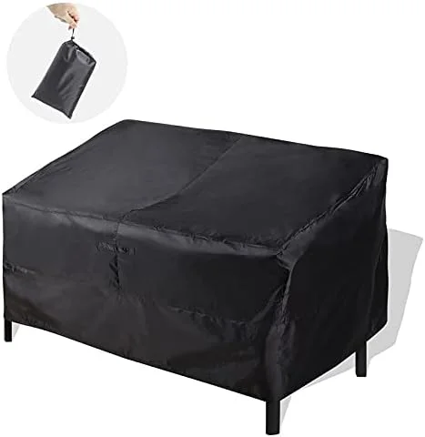 ALSTER Outdoor Sofa Cover, 3-Seater Patio Loveseat Cover(63′ L x 35′ W x 32′ H), Durable and Waterproof Black Covers for Lounge Deep Seat, Rain Snow Dust Wind-Proof