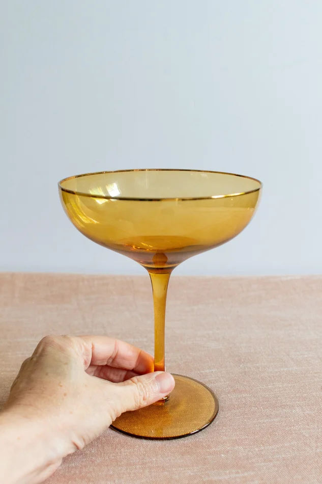 Amber Coupe Glass