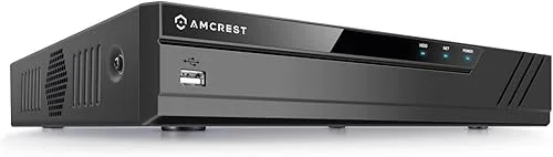 Amcrest 4K 8CH NVR (1080p/3MP/4MP/5MP/8MP) Network Video Recorder – Supports up to 8 x 8MP/4K IP Cameras, 8-Channel, Supports up to 6TB Hard Drive (No Built-in WiFi) (REP-NV4108-HS) (Renewed)