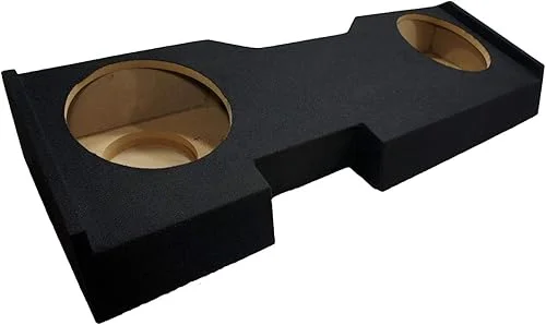 American Sound Connection ASC GM2X12-CREW14UP Compatible with Chevy Silverado Crew Cab Truck 2014 – UP Dual 12′ Sub Box Subwoofer Enclosure