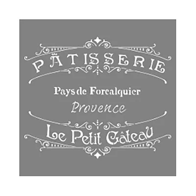 Americana Decor Stencil, French Bakery, 12 X 12-in.