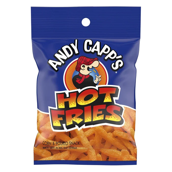 Andy Capp’s Hot Fries – Crunchy Spicy Snack, .85 oz Bag, Bold Flavor (Pack of 72)