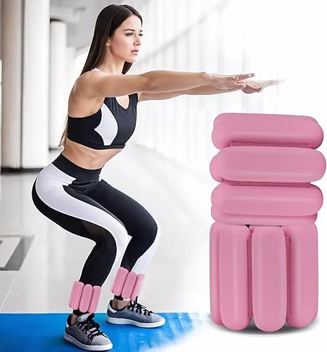Ankle Weights for Women Wrist Weight: Adjustable Arm Weight Set for Yoga Barre Walking Pilates Aerobics Pool Exercise, Pack of 2, 2Lbs, Pink