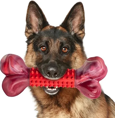 Apasiri Tough Dog Toys for Aggressive Chewers Large Breed, Dog Chew Toys for Aggressive Chewers, Nylon and Rubber, Large Dogs Toys Outdoor Teething