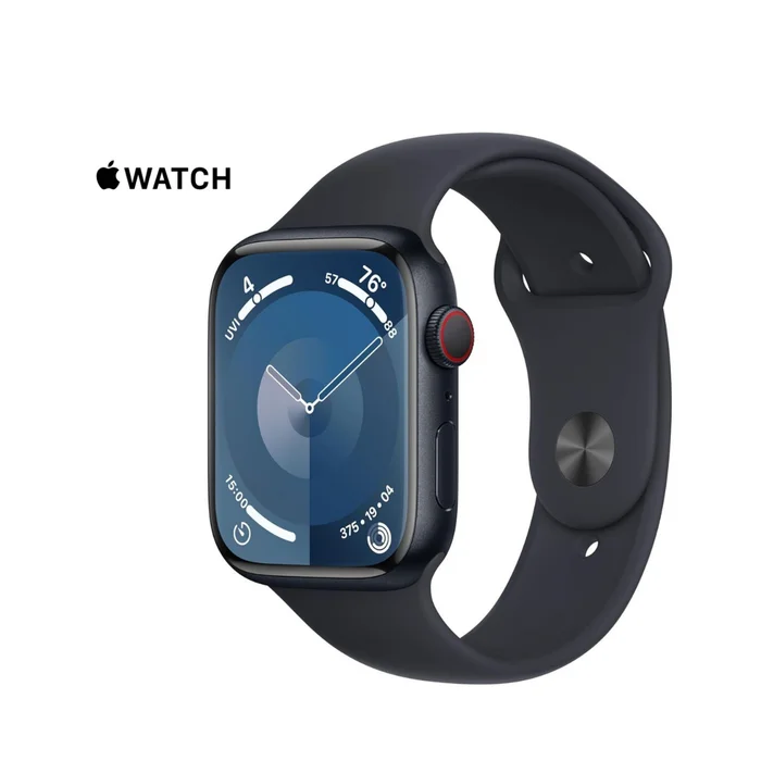 Apple Watch S9 (GPS + LTE), 45mm, Midnight Aluminum Case & Black Sport Band