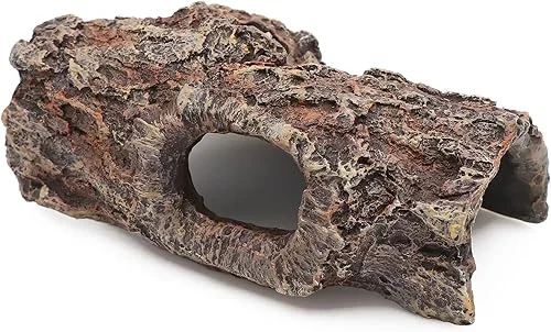 AQUA KT Reptile Climbing Cork Bark Tree Hollow Log Snake Gecko Hide for Terrarium Amphibian Habitat Decoration